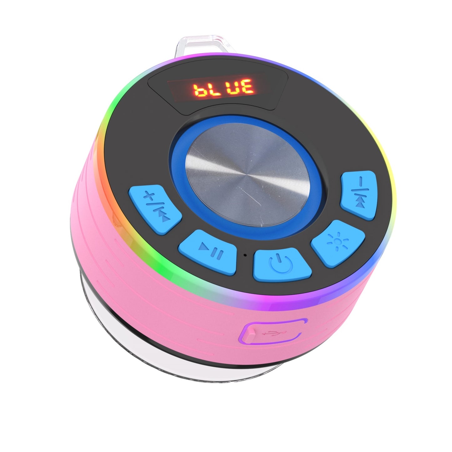 Tukio Bluetooth Shower Speaker, IPX7 Waterproof Portable Bluetooth 5.4 Speaker with USB Fast Charging, 12H Playtime Wilreless Speaker with RGB Lights, Stereo Sound, Speaker for Pool, Outdoor. Gift.