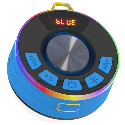 Tukio Bluetooth Shower Speaker, IPX7 Waterproof Portable Bluetooth 5.4 Speaker with USB Fast Charging, 12H Playtime Wilreless Speaker with RGB Lights, Stereo Sound, Speaker for Pool, Outdoor. Gift.