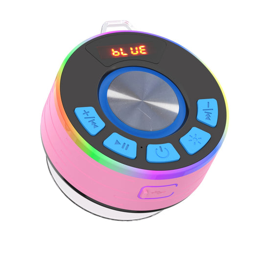 Tukio Bluetooth Shower Speaker, IPX7 Waterproof Portable Bluetooth 5.4 Speaker with USB Fast Charging, 12H Playtime Wilreless Speaker with RGB Lights, Stereo Sound, Speaker for Pool, Outdoor. Gift.